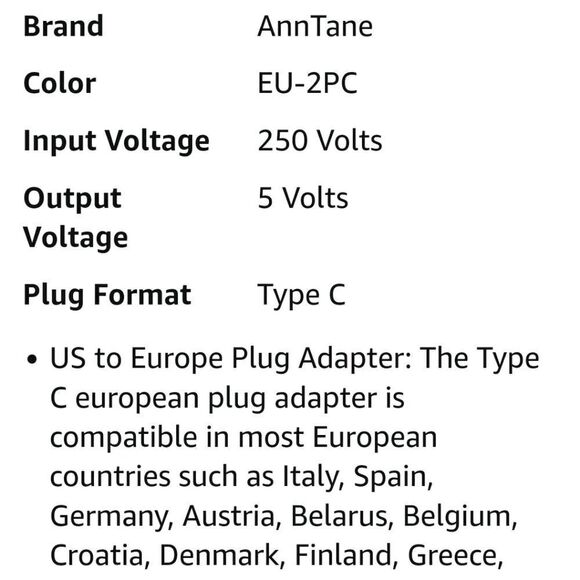 Travel 5 Foot 9 in 1 Power Strip And Type C Plug Adapter Cruise Bundle - Picture 16 of 16